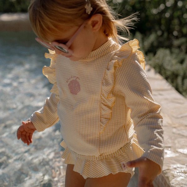 Little Dutch - Zwemshirt - lange mouw - Lemon Yellow