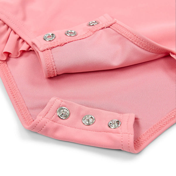 Little Dutch - Langärmeliger Badeanzug - Sunny Flowers / Rouge Pink