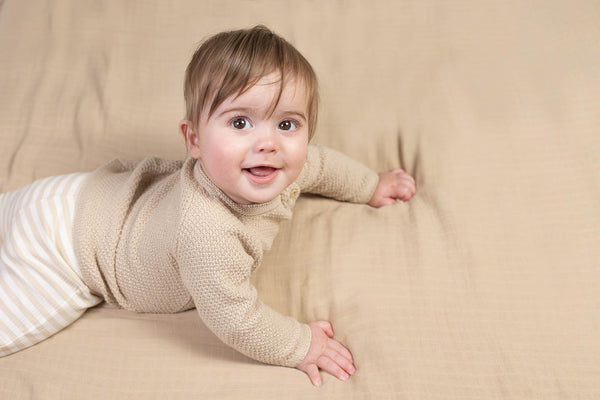 Little Dutch - Gebreide Trui - Sand, Sweaters, Little Dutch, Keekabuu