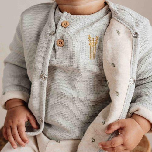 Little Dutch - Vestje Wafel - Soft Green, Vest, Little Dutch, Keekabuu