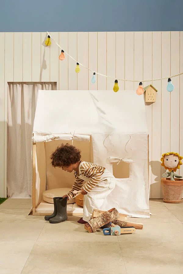 Kids Concept - Tronçonneuse en bois - Jouet scie à moteur - Hub's Kid's - Idéal pour les jeux de rôle