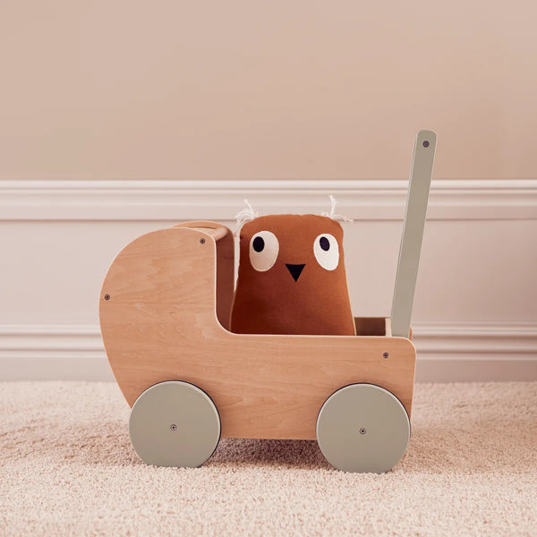 Kids Concept - Puppenwagen mit Laken und Kissen - Natural