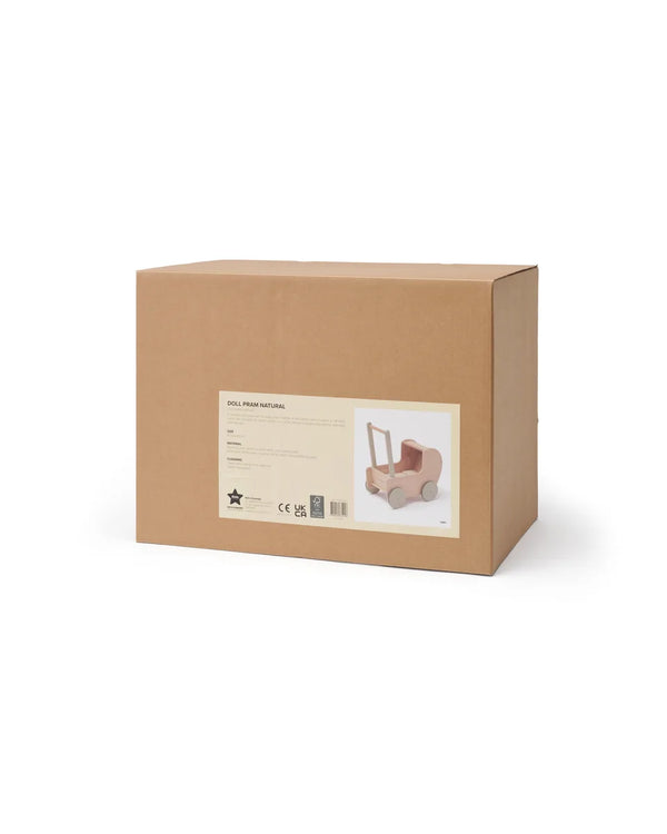 Kids Concept - Puppenwagen mit Laken und Kissen - Natural