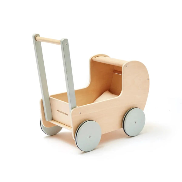 Kids Concept - Puppenwagen mit Laken und Kissen - Natural