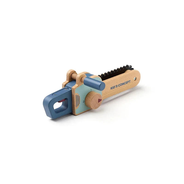 Kids Concept - Tronçonneuse en bois - Jouet scie à moteur - Hub's Kid's - Idéal pour les jeux de rôle