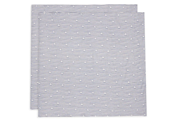 Jollein - Hydrofiele Multidoeken -  Miffy Stripe (115x115cm) 2 pack - Keekabuu