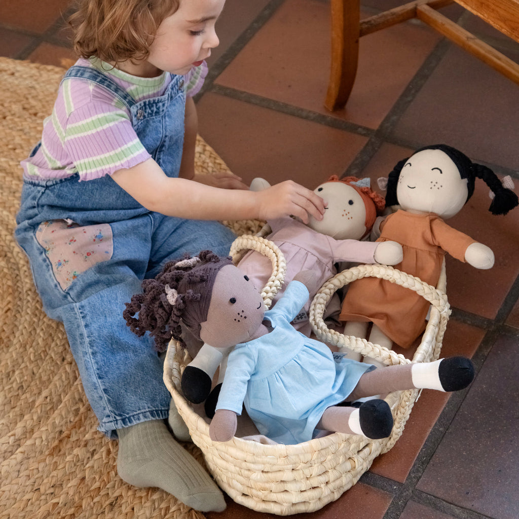 Sebra -  Poppen Reiswieg, Moses mandjes, Sebra, Keekabuu