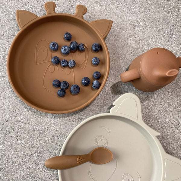 Nuuroo - Siliconen Kinderservies  Lykke Giraf - Set van 4, Kinder servies, Nuuroo, Keekabuu