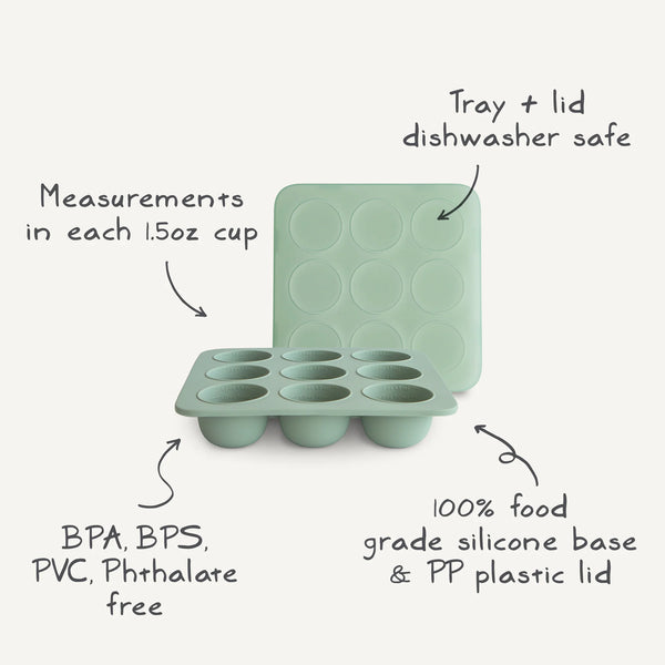 Mushie - Babyvoeding Diepvries Tray (9 x 4,5 milliliter) - Keekabuu