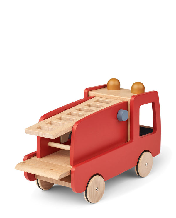 Liewood - Brandweerwagen Eigil, Houten speelgoed, Liewood, Keekabuu