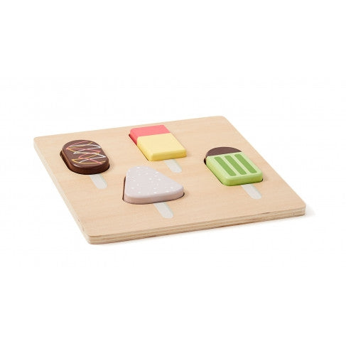 Kids Concept -  Houten inlegpuzzel - IJsjes Bistro, Puzzels, Kid's Concept, Keekabuu