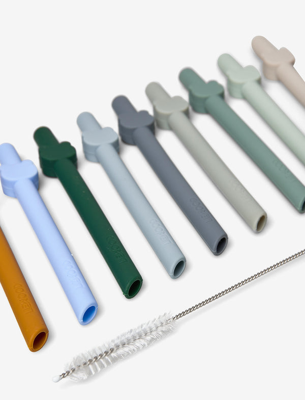 Liewood - Siliconen Rietjes - Badu Straw (10 stuks) - Keekabuu