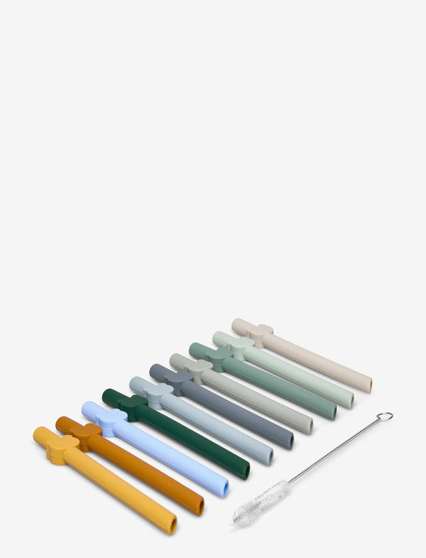 Liewood - Siliconen Rietjes - Badu Straw (10 stuks) - Keekabuu