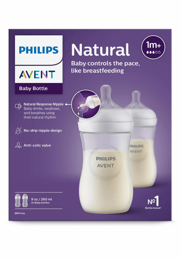 Philips Avent - Natural 3.0 zuigfles 260 ml - 2 stuks, Babyflessen, Philips Avent, Keekabuu