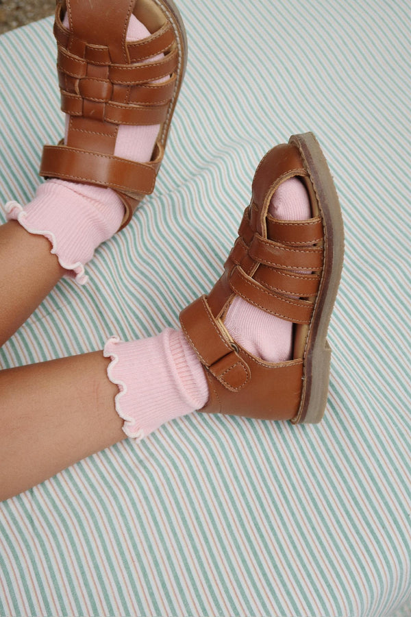 Konges Slojd - Sokken - Rib met Franje - Rose Off White (set van 2)