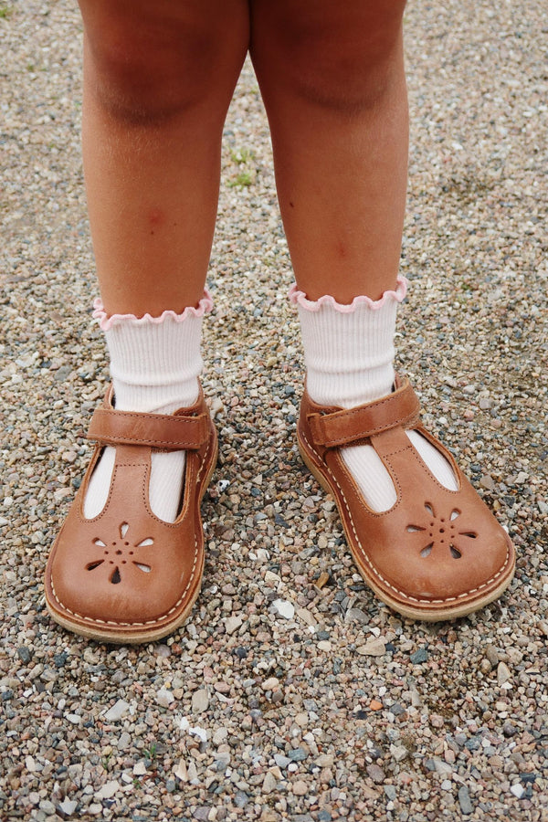 Konges Slojd - Sokken - Rib met Franje - Rose Off White (set van 2)