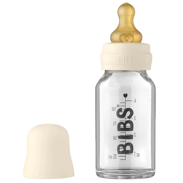 BIBS - Baby Glass Bottle Complete Set Latex - 110ml, Babyflessen, Bibs, Keekabuu