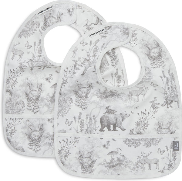 Jollein - Slabbetje Waterproof (Set van 2 Stuks), Slabbetjes, Jollein, Keekabuu