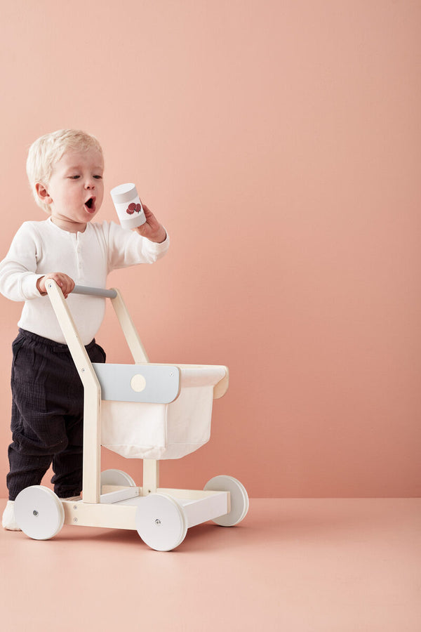 Kids Concept -  Houten Winkelwagen - Boodschappentrolley, Houten speelgoed, Kid's Concept, Keekabuu