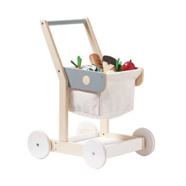 Kids Concept -  Houten Winkelwagen - Boodschappentrolley, Houten speelgoed, Kid's Concept, Keekabuu