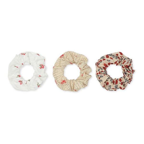 Konges Sløjd - Scrunchies Groot - Goldie Poppy Bonderose (3stuks), Haaraccessoires, Konges Slojd, Keekabuu