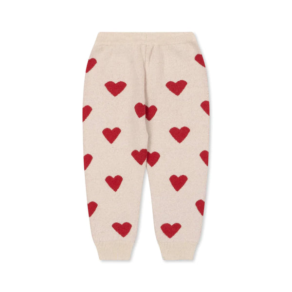 Konges Sløjd - Gebreide Broek - Buttercream Heart, Broeken, Konges Slojd, Keekabuu