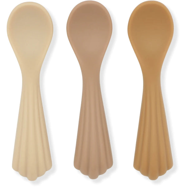 Konges Sløjd -  Siliconen Babylepels Schelp  (Set van 3), Babylepels, Konges Slojd, Keekabuu