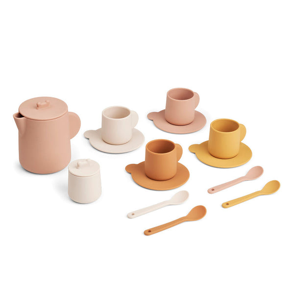 Liewood - Siliconen Theeset - Roze Multi Mix, Speelgoed - servies, Liewood, Keekabuu