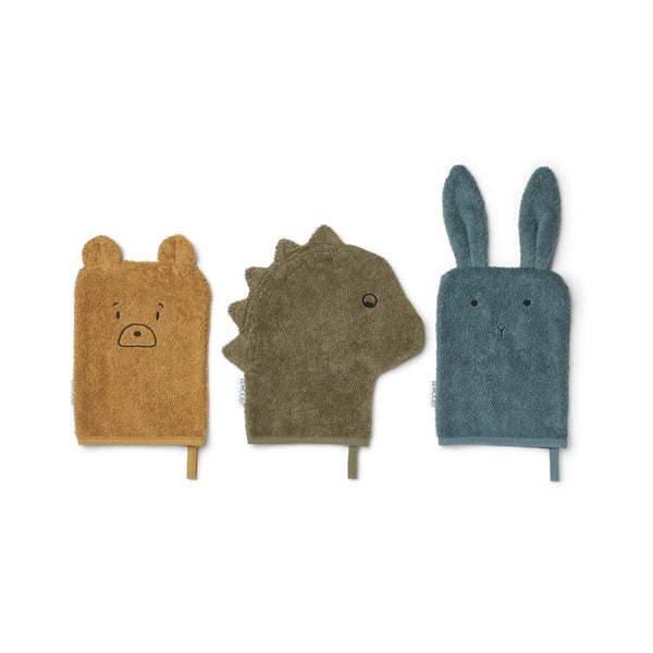 Liewood - Sylvester Washandjes (Set van 3), Washandjes, Liewood, Keekabuu
