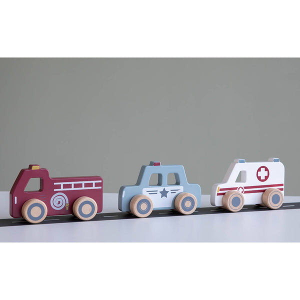 Little Dutch - Houten Hulpverleningsauto’s, Houten speelgoed, Little Dutch, Keekabuu