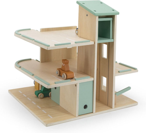 Trixie - Houten Garage met Accessoires, Houten speelgoed, Trixie, Keekabuu