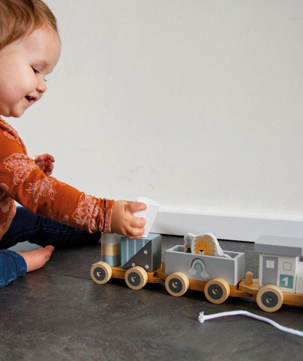 Tryco - Houten Dierentrein, Houten speelgoed, Tryco, Keekabuu