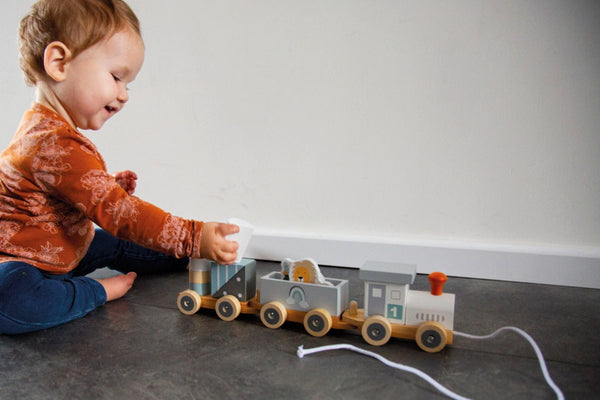 Tryco - Houten Dierentrein, Houten speelgoed, Tryco, Keekabuu