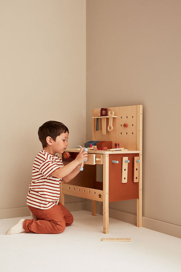 Kids Concept - Werkbank Kid's Hub - Gereedschapsbank, Houten speelgoed, Kid's Concept, Keekabuu