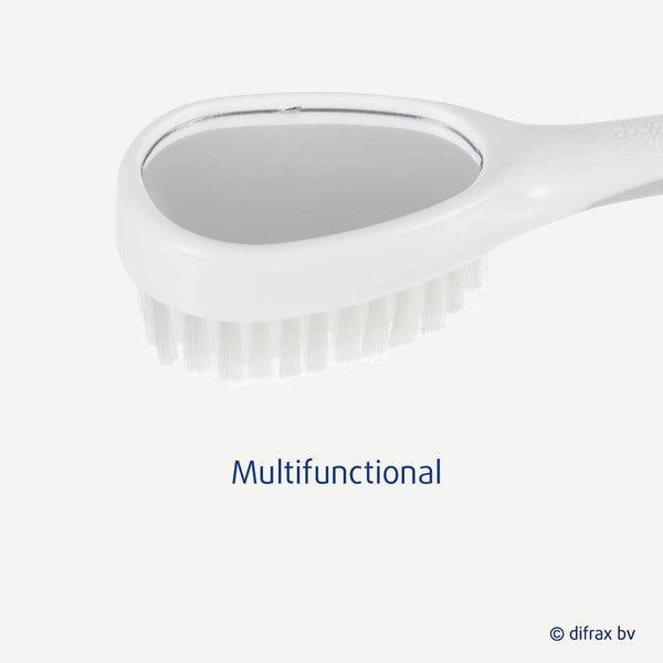 Difrax - Baby Verzorging Borstel en Kam set Wit - Verzorging