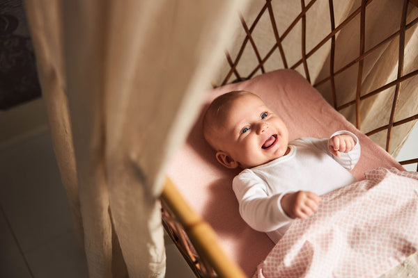 Jollein - Ledikantlaken Snake Pale Pink, Lakens, Jollein, Keekabuu