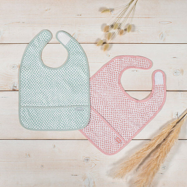 Jollein - Slabbetje Waterproof (Set van 2 Stuks), Slabbetjes, Jollein, Keekabuu