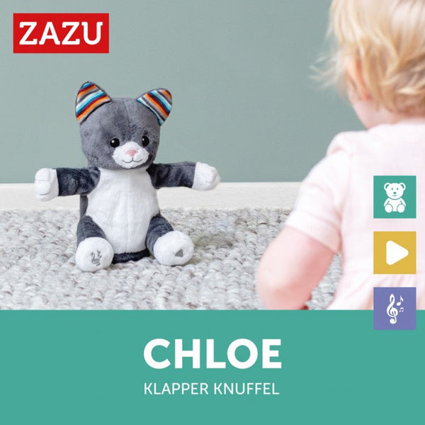 ZAZU - Chloe de Kat Klappende Knuffel met Geluid, Knuffels, Zazu, Keekabuu
