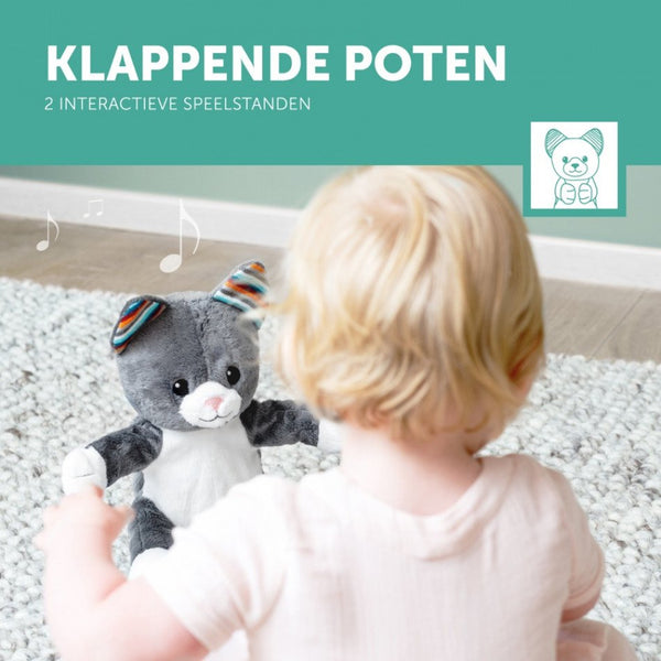 ZAZU - Chloe de Kat Klappende Knuffel met Geluid, Knuffels, Zazu, Keekabuu