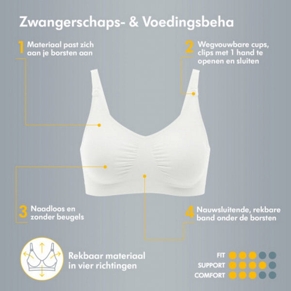 Medela - Zwangerschaps- & Voedingsbeha - Wit, Zwangerschaps- en borstvoedingslingerie, Medela, Keekabuu