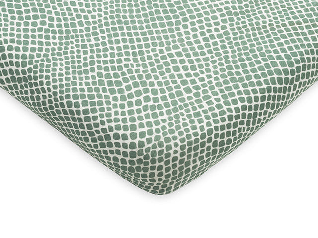 Jollein - Ledikant Hoeslaken Jersey | Snake Ash Green, Hoeslakens, Jollein, Keekabuu