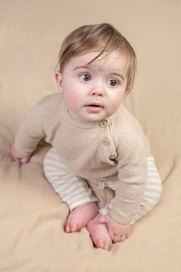 Little Dutch - Gebreide Trui - Sand, Sweaters, Little Dutch, Keekabuu