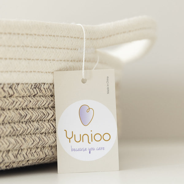 Yunioo - Wickelauflage - Moseskorb - Weiß/Beige (80cm)