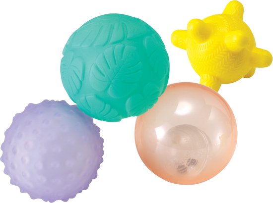 Infantino -  Zintuiglijke Ballenset met muziek en licht, Activiteitsspeelgoed voor baby's, Infantino, Keekabuu