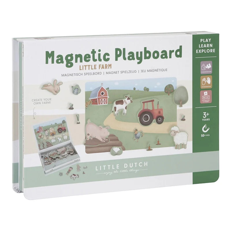 Little Dutch - Magnetisch speelbord Little Farm, Activiteiten speelgoed, Little Dutch, Keekabuu