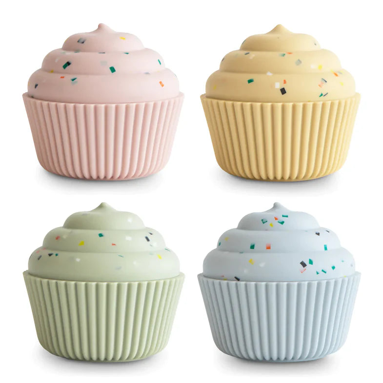 Mushie - Siliconen  Cupcake - Set van 4 - Keekabuu
