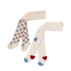 Konges Slojd - Maillots Sokken - Warme Panty - Bow Mix - (Set van 2), Maillots, Konges Slojd, Keekabuu