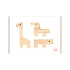 Makii - Dieren Parade Set van 3 Rhinoceros + Zebra + Giraffe FSC beech wood, Houten speelgoed, Makii, Keekabuu
