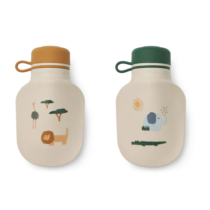 Liewood - Siliconen Drinkfles -  Smoothie Fles - Lizzie (Set van 2), , Liewood, Keekabuu