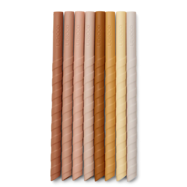 Liewood - Zoe Straw set 8 - pack - Siliconen Rietjes, Rietjes, Liewood, Keekabuu